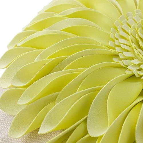 OiseauVoler Summer Throw Pillow Covers Decorative 3D Sunflowers Cushion Covers Handmade Pillowcases for Couch Bed Living Room Home Decor 18x18 Inches Lemon Yellow