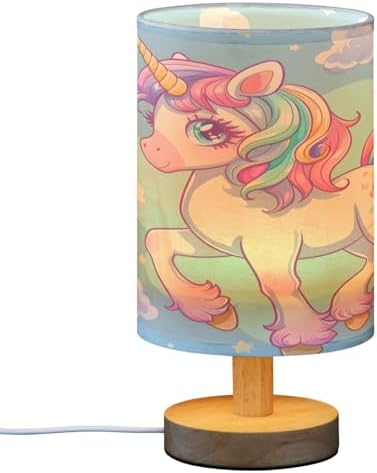 ALAZA Cute Unicorn Cloud Sky Decor Bedside Table Lamp with USB Port for Bedroom Nightstand Office Desk LED Bulb Included