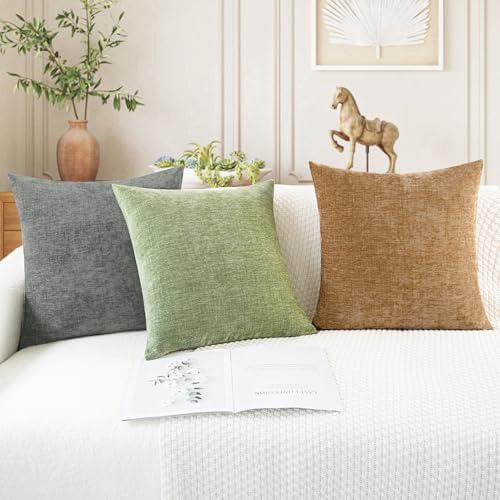 CaliTime Decorative Couch Throw Pillow Covers 20 X 12 Inches Sage Green