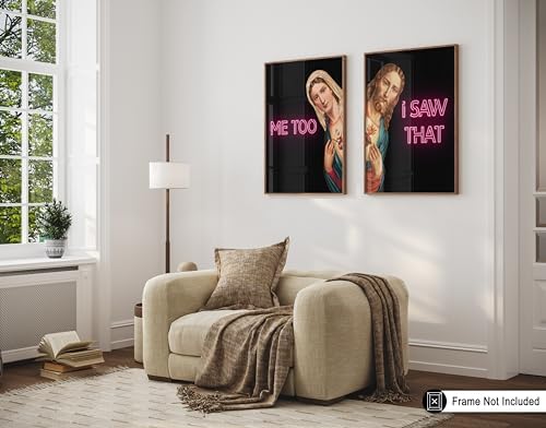 Poster Master 2-Piece I Saw That Print - Me Too Poster - Altered & Pop Art - Modern Gift for Men & Women - Baroque & Moody Art - Funny Wall Decor for Bedroom or Bathroom - 18x24 Unframed Wall Art
