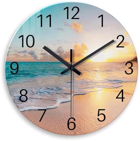 Round Extra Large Glass Wall Clock 24 Inch