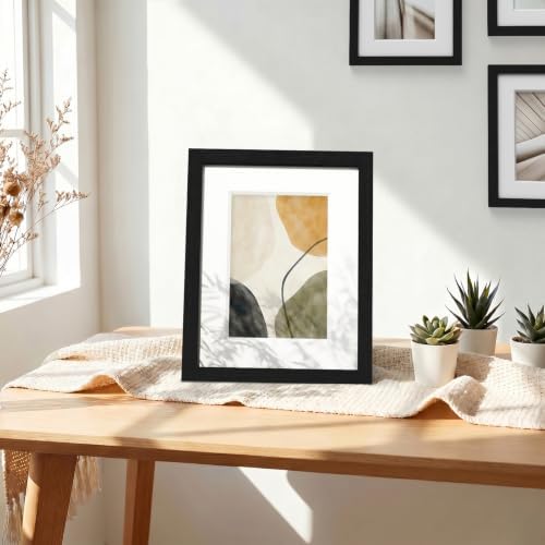 Vittanly 8x10 Picture Frames Set of 5, Wall or Tabletop Display, Black