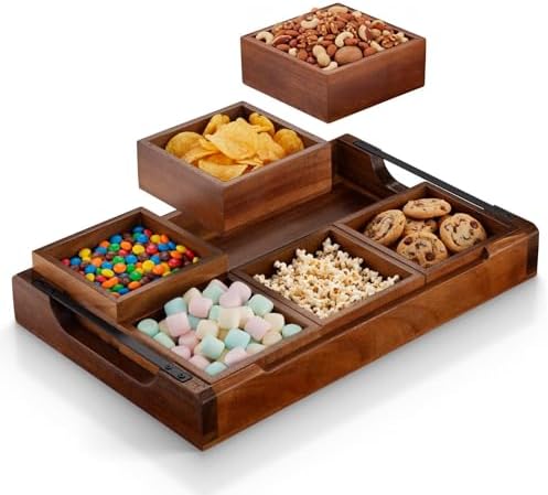 Modular Serving Tray - Acacia | Serving Platter Snack Tray