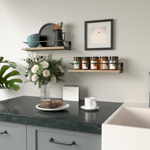 RICHER HOUSE Floating Shelves Bathroom, Small Wall Shelf Over Toilet 2 Set