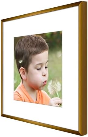 Frametory 2 Pack 12x12 Aluminum Frame with Mat for 8x8 Photo, Bronze