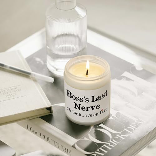 Funny Boss Gifts for Women Men- Handmade Lavender Soy Wax Candle