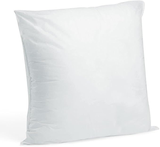 Hometex Throw Pillow Insert 18" x 18" Polyester Filled Standard Cover (2 Pack)