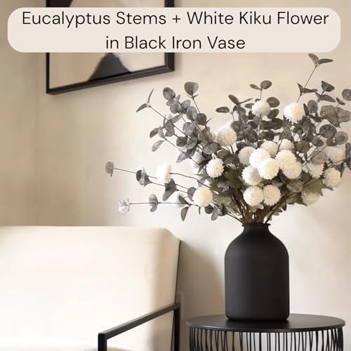 6 Branches Artificial Long Eucalpytus Stems For Tall Vase, Real Look