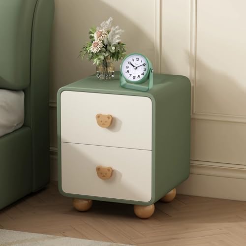 Tinload Analog Alarm Clock for Bedroom, Silent Non-Ticking Quartz Movement, Battery Operated with Snooze & On-Demand Light, Bedside Desk Table Clock, Ideal for Home, Office (Green)