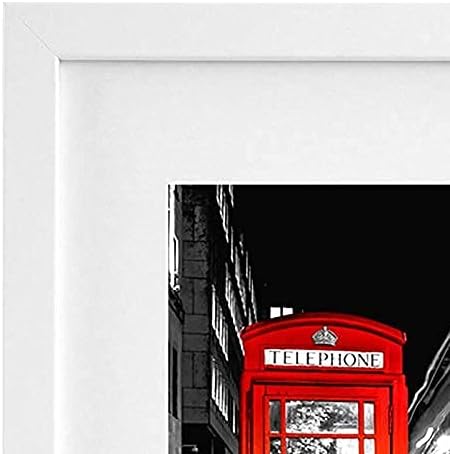 Americanflat 11x14 Picture Frame with Shatter-Resistant Glass - Set of 2 - Use as 8x10 Frame with Mat or Display 11x14 Photo Without Mat - Signature Collection - Picture Frames for Wall - White