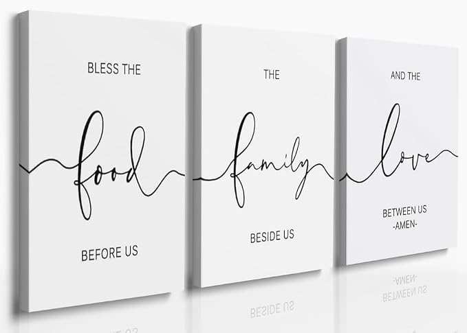 GUBIYU Black and White Dining Room Decor - Wall Art Canvas Prints - The Love Between Us - Kitchen, Living Room, Bedroom - 20"X28"