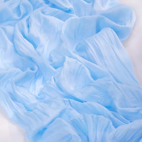 8 Pack Baby Blue Cheesecloth Table Runner 10ft Baby Shower Table Decor