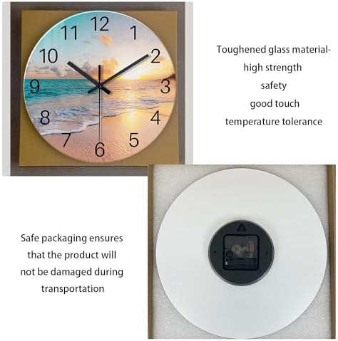Round Extra Large Glass Wall Clock 24 Inch