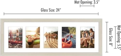 Americanflat 4x6 Collage Picture Frame - Fits 5 - Light Wood