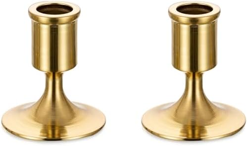 Sziqiqi Gold Candlestick Candle Holders Set of 2