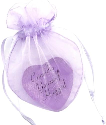 Lifeforce Glass Consider Yourself Hugged Glass Heart with Pouch, A Virtual Hug for Your Friends, Family, Loved Ones and Total (Deserving) Strangers. from (Lilac)