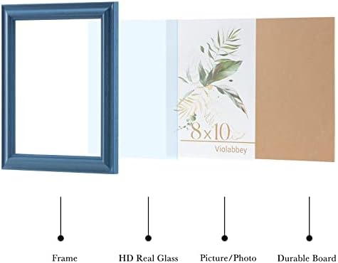 VIOLABBEY 8x10 Picture Frame Set of 4, 8 x 10 Colorful Frame Modern Style