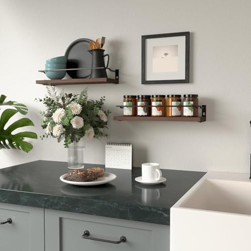 RICHER HOUSE Floating Shelves Bathroom, Small Wall Shelf Over Toilet 2 Set