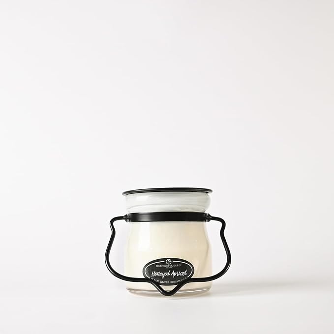 Milkhouse Honeyed Apricot Soy Candle, 5 oz Cream Jar, 35+ Hr Burn