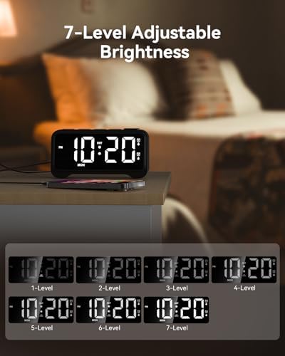 Alarm Clock for Kids Teens, Dynamic RGB Alarm Clock for Bedroom Bedside
