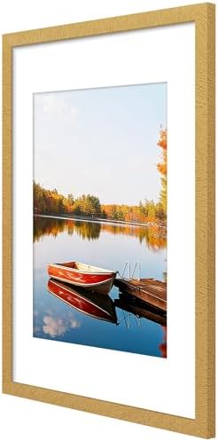 Picrit 12x16 Picture Frame Set of 12, Modern Gallery Wall Frames, Gold