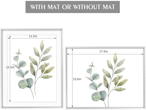 Golden State Art 14x18 Silver Aluminum Frame, Real Glass, Mat Fits 12x16