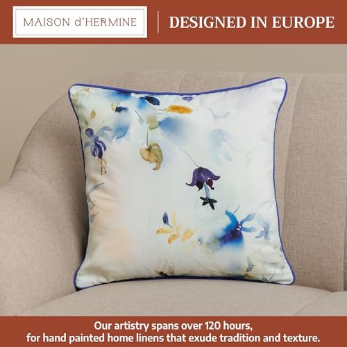 Maison d' Hermine Throw Pillow Covers 100% Cotton (18" x 18" - Pack of 1)
