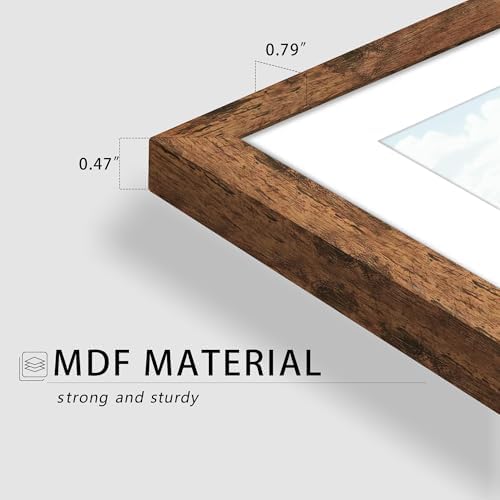 Picrit 8x12 Picture Frame Set of 12, Modern Gallery Wall Frames, Brown