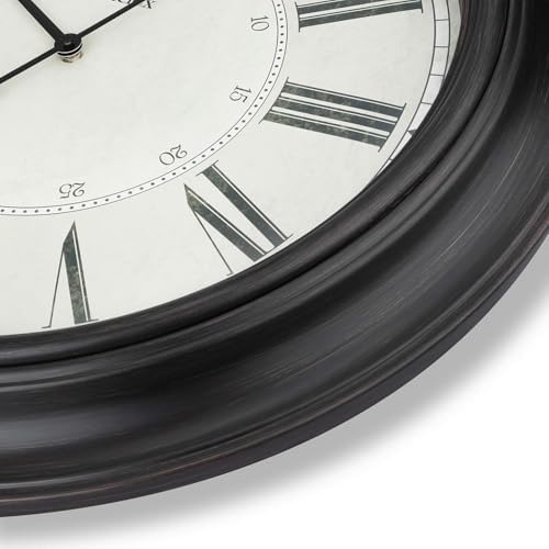 Westclox 20 inch Traditional Wall Clock Battery-Operated Clock for Living Room, Bedroom, Office | Ideal Housewarming Gift