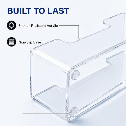 Acrylic Guest Towel Holder, Clear Bathroom Countertop Caddy