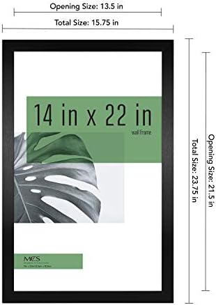MCS Studio Gallery Poster Frame, 14x22, Black Woodgrain, 2-Pack