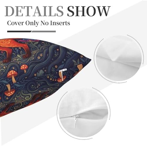 Forest Fox Throw Pillow Cover for Sofa, Bed, and Living Room