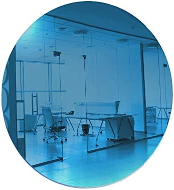 Marketing Holders Acrylic Mirror 20" Wide Round Medium Blue .118" Thick No Adhesive Reflective Pieces Perfect for DIY Arts and Crafts School Projects Home or Office Decor Special Events