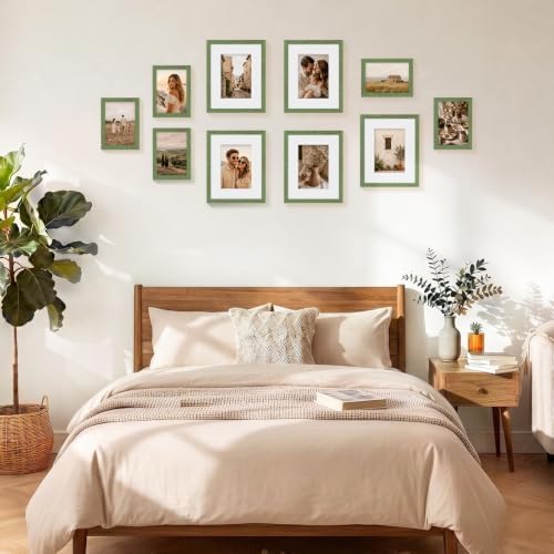 Vittanly 8x10 Picture Frames Set of 5, Wall Mount or Tabletop Display