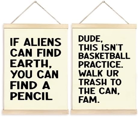 CGBHW Funny Classroom Themes Decoration Sets Poster Hanger Frame 12x16 Inch, Inspirational Growth Mindset Posters Wall Art Hanging Decor for Middle School Math Classroom Playroom,Gift for Teacher