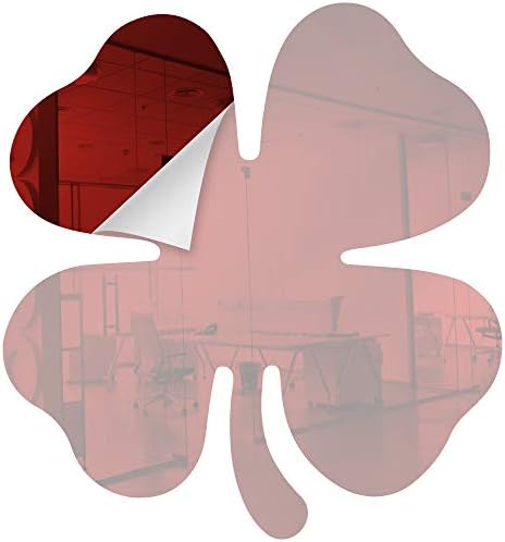 Acrylic Mirror 7" Wide Shamrock Light Red .118" Thick No Adhesive Reflective Pieces Perfect for DIY Arts and Crafts School Projects Home or Office Decor Special Events by Marketing Holders