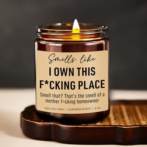 Younift Funny Scented Candle, House Warming Gifts New Home, Housewarming Gifts for Women, Men, Couple, New Homeowner - First Apartment Essentials - Closing Presents for Home Buyers - 9 oz