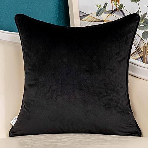 Yangest Black Striped Patchwork Throw Pillow Cover Gold Leather Cushion Cover Zippered Pillowcase for Sofa Couch Bedroom Living Room Home Decoration,20x20 Inch