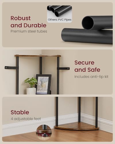 VASAGLE Superfast Toolless Assembly 6-Tier Corner Shelf