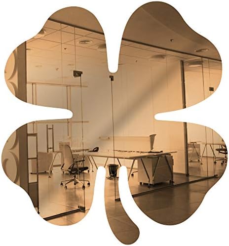Acrylic Mirror 8" Wide Shamrock Rose Gold .118" Thick No Adhesive Reflective Pieces Perfect for DIY Arts and Crafts School Projects Home or Office Decor Special Events by Marketing Holders