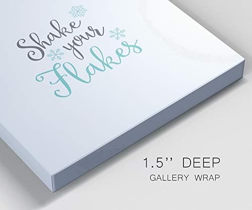 Renditions Gallery Abstract Christmas Artwork Prints for Home Decor Shake Your Flakes Canvas Wall Art for Bedroom Dining Office Kitchen Decorations - 16"X16" LT05