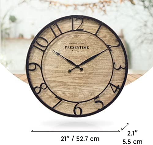 Presentime 21" Farmhouse Series Wall Clock
