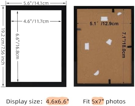Giftgarden 5x7 Picture Frame Black Set of 16, Lightweight 5 by 7 Photo Frames Bulk for Family, Office, Living room Wall Hanging and Tabletop Display