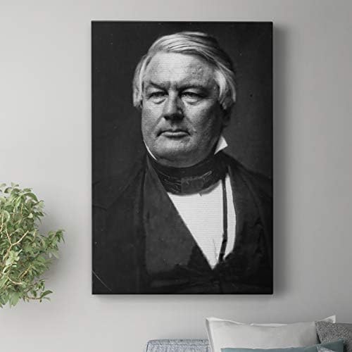 Renditions Gallery Millard Fillmore Presidental Portrait Wall Art, Premium Gallery Wrapped Canvas Decor, Ready to Hang, 27 in H x 16 in W, Made in America Print