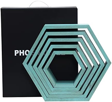 Hexagon Shelves,Floating Wall Shelf,Honeycomb Octagon Cube Shelves Wood