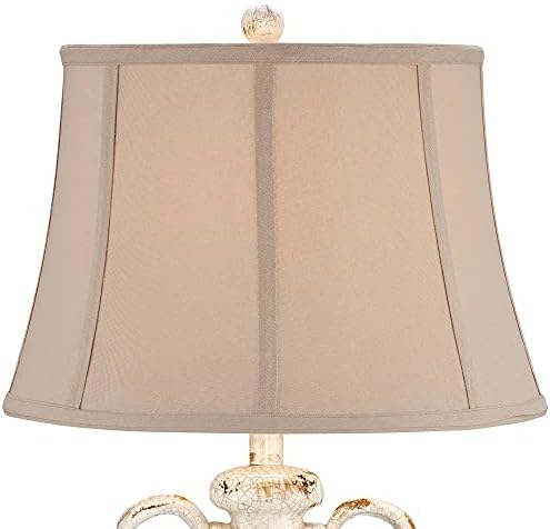 Isabella 28" Tall Table Lamp Ivory Rustic Jar Handle Ceramic Milk
