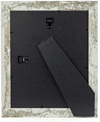 kennethan Rustic White 5x7 Picture Frames Wide Molding 3P in 1 set - Wall Mounting Material Included