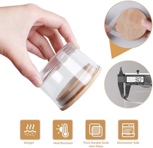 12-Pack 4oz Glass Candle Jars for Making Candles -Clear