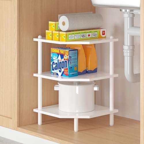 Corner Shelf Stand for Desk - 90° Corner Design to Free Up Desktop