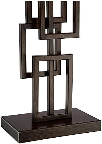 Kory 26 1/2" Tall Table Lamp Bronze Brown Rectangles Geometric Modern Dark